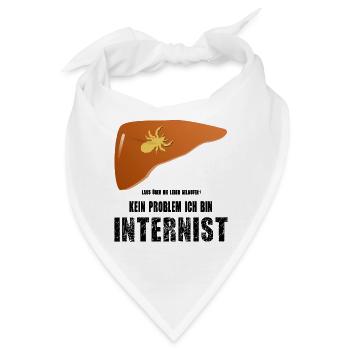 Arzt Innere Internist Laus Leber Geschenk lustig - Bandana - Weiß - Vorne