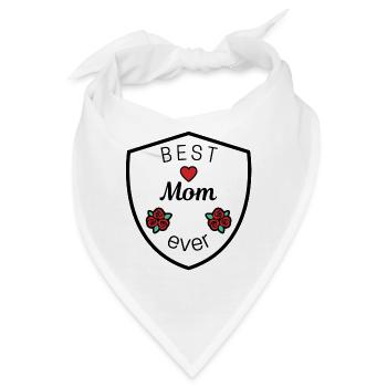 best mom ever wappen schild wappen herz - Bandana - Weiß - Vorne