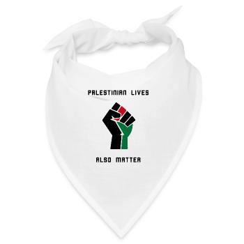 Palestinian Lives Matter! Free Palästina - Bandana - Weiß - Vorne