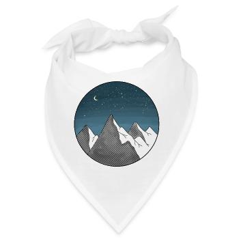 Berg Sternenhimmel - Bandana - Weiß - Vorne