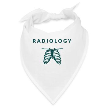 Lustiger Radiologe und Lustige Radiologin - Bandana - Weiß - Vorne