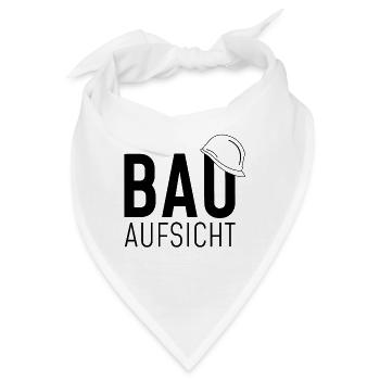 Bauaufsicht mit Helm - Bandana - Weiß - Vorne