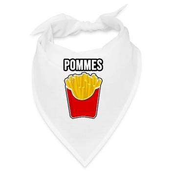 Pommes - Bandana - Weiß - Vorne