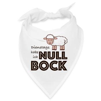Null Bock auf Dienstag - Schaf - Bandana - Weiß - Vorne