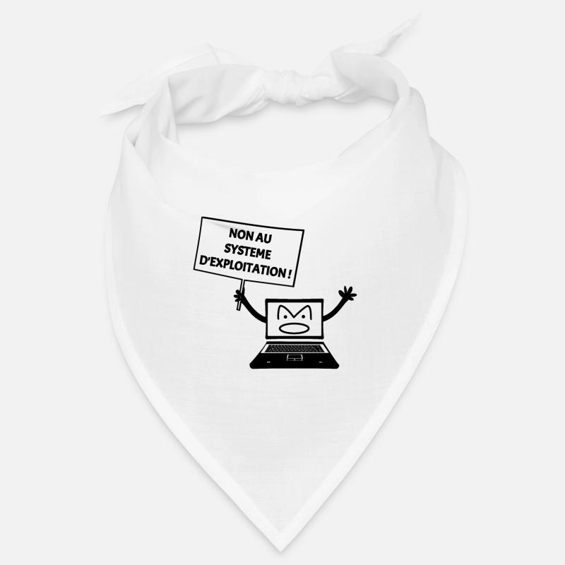 NON AU SYSTEME D'EXPLOITATION ! (informatique) - Bandana - blanc