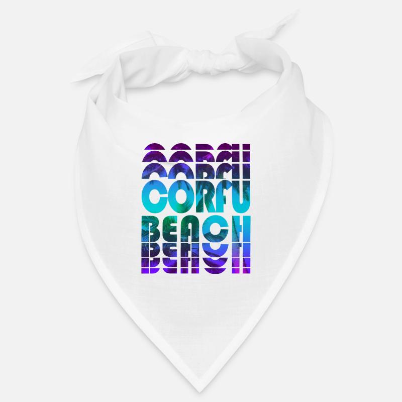 Corfu Beach Palme Design / Grèce Bandana