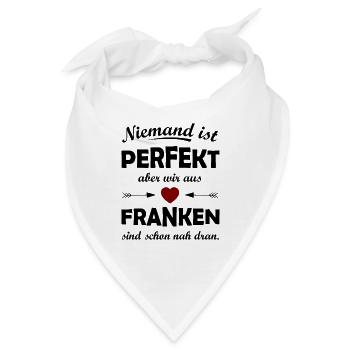 Wir aus Franken - Bandana - Weiß - Vorne