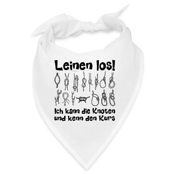 Leinen Los! Ich weiß den Kurs! - Bandana - Weiß - Vorne