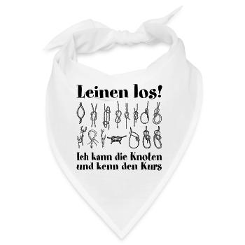 Leinen Los! Ich kann die Knoten! - Bandana - Weiß - Vorne