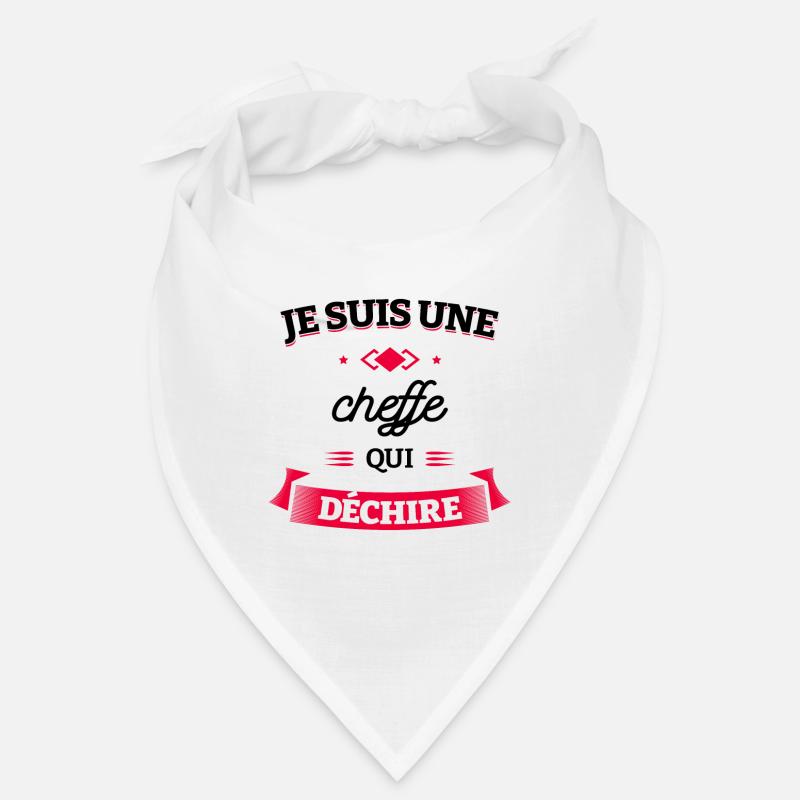 CHEFFE QUI DÉCHIRE - Bandana - blanc