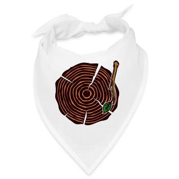 Naturliebhaber Natur Baum - Bandana - Weiß - Vorne