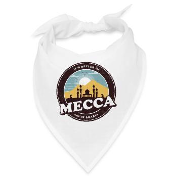 Mekka Saudi Arabien Moschee Design - Bandana - Weiß - Vorne