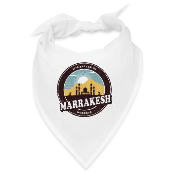 Marrakesch Marokko Vintage Moschee Design - Bandana - Weiß - Vorne