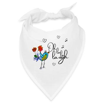 Oh la la laugh - Bandana - Weiß - Vorne