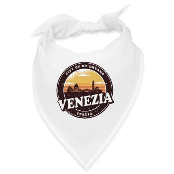 Venedig Vintage Skyline Design - Bandana - Weiß - Vorne