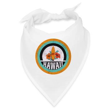 Hawaii Surf Vintage Design - Bandana - Weiß - Vorne