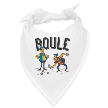 Petanque zwei Spieler mit Boulekugeln boulen Boule - Bandana - Weiß - Vorne
