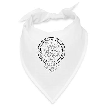 Jormungand - Schlange Viking &Yggdrasil - Bandana - Weiß - Vorne