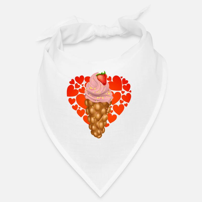 Bubblewaffel Eiscreme Sommer Lecker Bandana