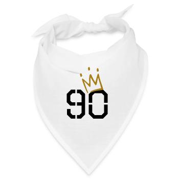 90 Geburtstag - Bandana - Weiß - Vorne