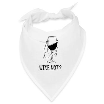 Rotwein - wine not? - Bandana - Weiß - Vorne
