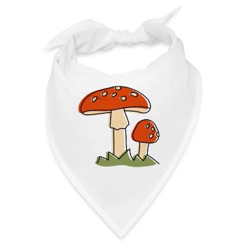 Fliegenpilz Pilze Pilz - Bandana - Weiß - Vorne