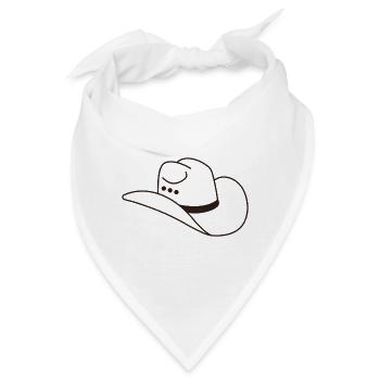 Cowboy Hut - Bandana - Weiß - Vorne