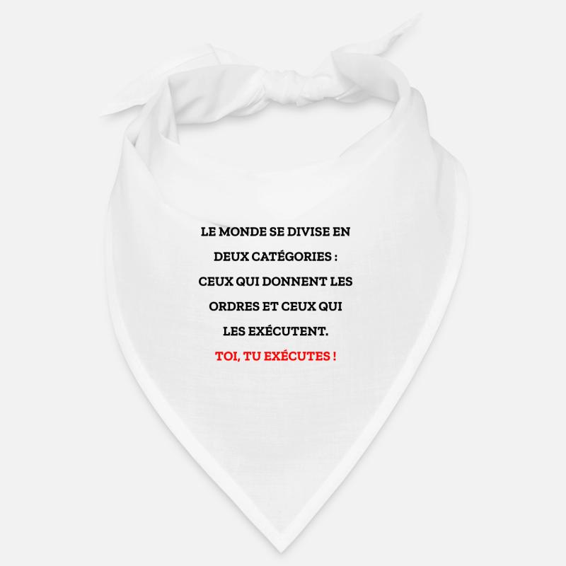 LE MONDE SE DIVISE EN DEUX CATÉGORIES - PATRON Bandana