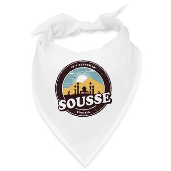 Sousse Tunesien Moschee Design - Bandana - Weiß - Vorne