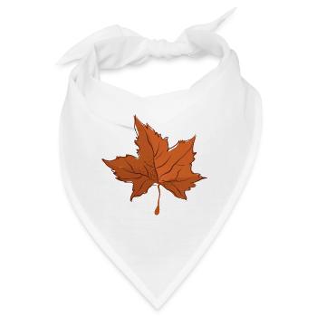 Herbstblatt Herbst Blatt - Bandana - Weiß - Vorne