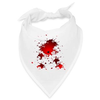 HALLOWEEN KOSTÜM EINSCHLUSSLOCH BLUT - Bandana - Weiß - Vorne
