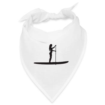 Frau Stand Up Paddle Paddling Paddleboarding - Bandana - Weiß - Vorne