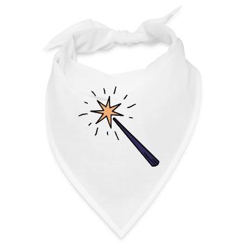 Zauberstab - Bandana - Weiß - Vorne