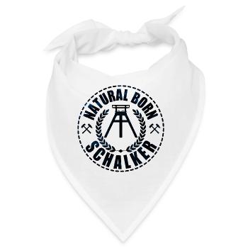 Natural Born Schalker | Schalke Geschenkidee - Bandana - Weiß - Vorne