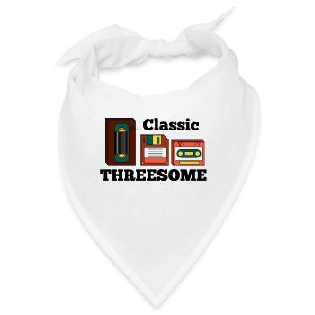 Retro Old School Analog - Bandana - Weiß - Vorne