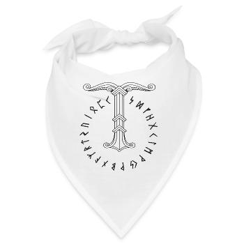 Irminsul Wikinger-Symbol - Bandana - Weiß - Vorne