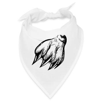 Gefährliche Krallen Tatze - Bandana - Weiß - Vorne