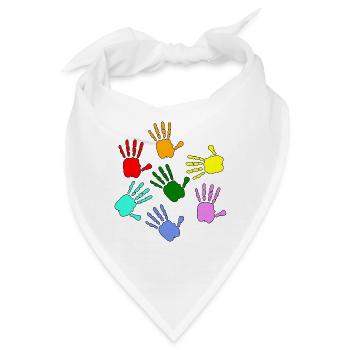 Hände Malen Kids - Bandana - Weiß - Vorne