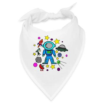 Planeten Fliegen Kids - Bandana - Weiß - Vorne