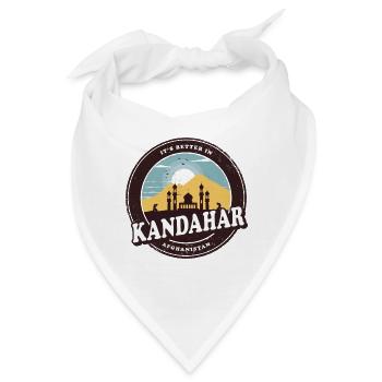 Kandahar Afghanistan Vintage Moschee Design - Bandana - Weiß - Vorne