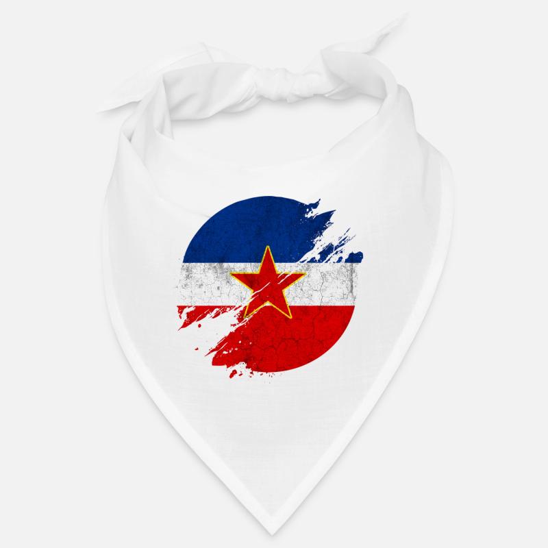 Cercle de drapeaux vintage Yougoslavie Bandana