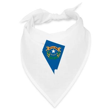 Nevada USA State Nevada Flagge Karte - Bandana - Weiß - Vorne