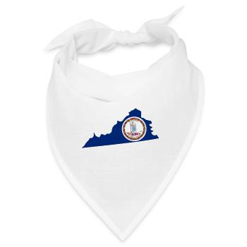 Virginia USA State Virginia Flagge Karte - Bandana - Weiß - Vorne