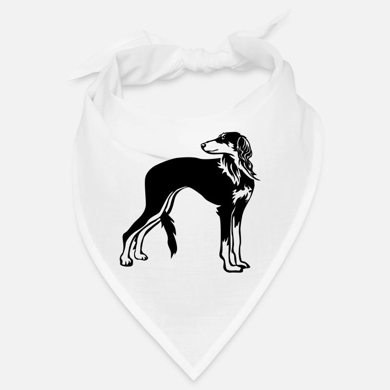 Saluki - Bandana - white