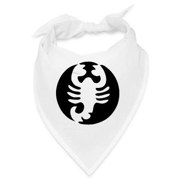Sternbild Skorpion, Horoskop - Bandana - Weiß - Vorne