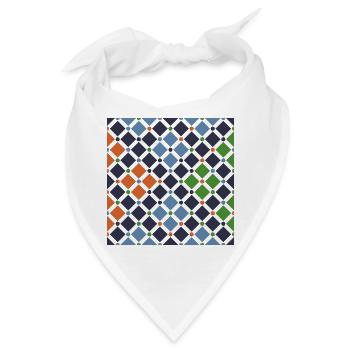 Andalusische Fliesen 11 (Alhambra, Granada) - Bandana - Weiß - Vorne