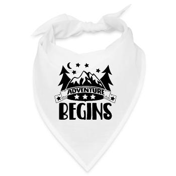 Abenteuer beginnt - Bandana - Weiß - Vorne