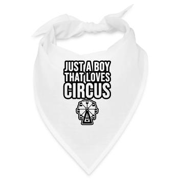 Ein Junge der den Zirkus liebt - Bandana - Weiß - Vorne