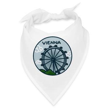 Riesenrad, Prater - Wien, Österreich - Bandana - Weiß - Vorne
