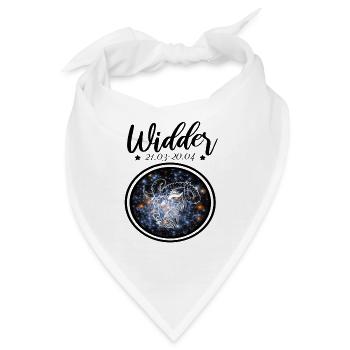 Widder Sternzeichen - Bandana - Weiß - Vorne